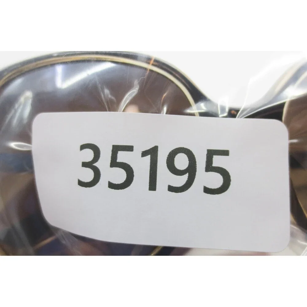 Vintage Oversized Square Sunglasses Black Honey Two-Tone FR1727704 Retro Eyewear